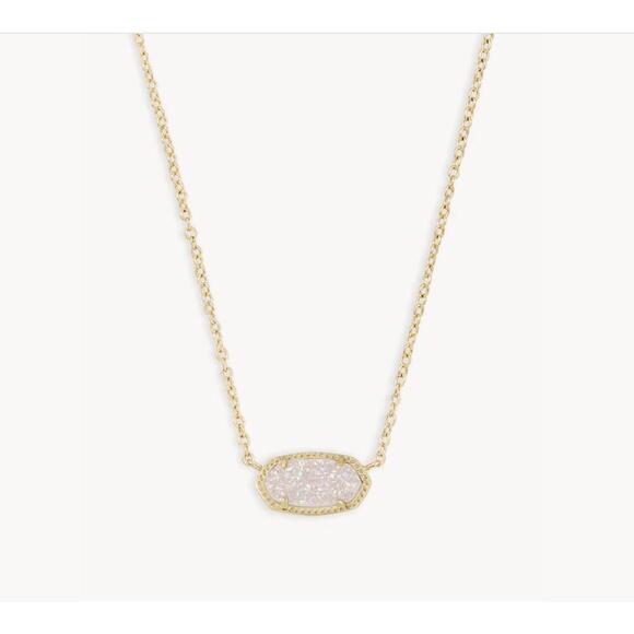 Kendra Scott Jewelry - Kendra Scott Elisa Iridescent Drusy Crystal Pendant Necklace 14K GP